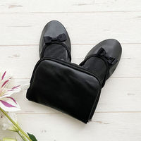 パラデック Les Plier Classic 携帯スリッパ PLLー3 RBK リボンブラック 24.5～25.5cm 1足