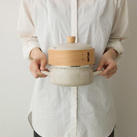 富士ホーロー ホーロー鍋 18cm IH ガス火対応 せいろ付き グレージュ SERー18W.GG 1個