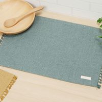 シャンブレー織りランチョンマット ライトブルー studio CLIP