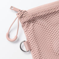 無印良品 ポリエステルダブルファスナーケース ピンク Ｍ 約１３．５×１９ｃｍ 良品計画