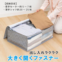 アストロ ドライ&ドライ吸湿防ダニ衣類収納袋 グレー 616-38 1セット(1個×10)（直送品）