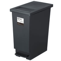 新輝合成 SWISH スウィッシュ 小窓付きスリムペダル チャコールブラック 45L ゴミ箱 1個