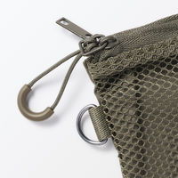 無印良品 ポリエステルダブルファスナーケース カーキ Ｓ 約１０×１３．５ｃｍ 良品計画