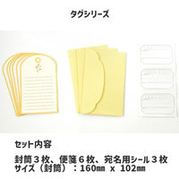 ゼットアンドケイ レターセット タグ イエロー 63-047 1個（直送品）