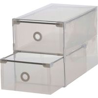 ベストコ ゼーエン シューズボックス ドロワー ユニセックス ND-9186 幅200×奥行330×高さ116mm クリア 1個（直送品）