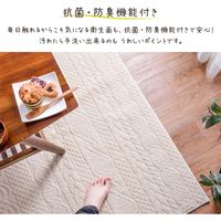萩原 ラグ ソリッド 綿100％ 日本製 1850×1850mm アイボリー 240626701 1枚（直送品）
