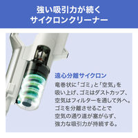 アイリスオーヤマ 充電式 サイクロン スティッククリーナー モップスタンド付 軽量 コードレス SCD-120P-W 1台