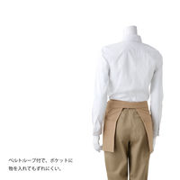 【DIY・飲食店向け】マスダ ビストロショートエプロン サイズF ブラウン bst-229y-14f 1着（直送品）