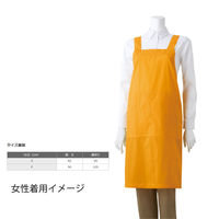 【DIY・飲食店向け】マスダ シワシワエプロン サイズF ブラウン wao-48z-16m 1着（直送品）