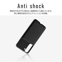 Galaxy S21 5G SC-51B SCG09 ケース カバー 耐衝撃カーボン調ケース BURNISH Granest  ブラック（直送品）