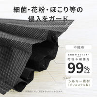 MSソリューションズ 不織布マスク ウルトラシルキー ブラック ふつうサイズ(個包装) 50枚入/箱 PL-FM03BKU50E 1箱（50枚入）