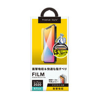 PGA iPhone 12/12 Pro用 ガイドフレーム付き 液晶保護フィルム 衝撃吸収/光沢 PG-20GSF01 1枚