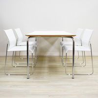 【軒先渡し】宮武製作所 MaD3.14 スタッキングチェア ホワイト SCH-01WH 1セット（4脚入り）（直送品）