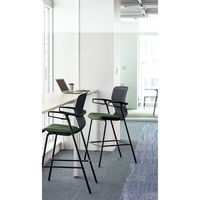 【設置込】内田洋行 カゼトラ ミーティングチェア キャスター付 CZT-150P W PA ホワイト×モスグリーン 61181606 1脚（直送品）