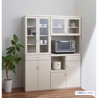 【軒先渡し】フナモコ スマートキッチン 食器棚 幅602×奥行445×高さ1800mm エリーゼアッシュ SKA-60K 1台（直送品）