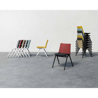 【設置込】コクヨ STACKA スタッカ キャスター脚 肘無 オリーブイエロー×ブラック K12-B210CU-G4B61S1 1脚（直送品）