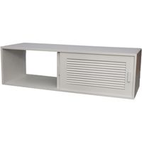 オスマック オスマック 天然木ルーバー扉カウンター上収納 幅80ホワイト BL-8028W　1台（直送品）