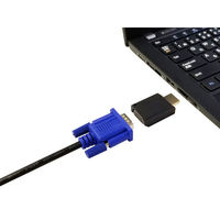 HDMI-VGA 変換アダプター HDMI[オス]-VGA[メス] VV-HDAVGA-B-DO 1個 Vodaview（わけあり品）