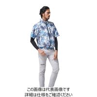 アタックベース The tough 空調風神服 半袖ジャケット ボタニカルブルー M 055-08-M 1着（直送品）