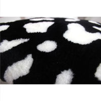 ムートンクッション ダルメシアン 50×50cm ブラック ピロークッション（直送品）