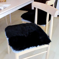 ムートンクッション クラフト 40×40cm シナモン（直送品）