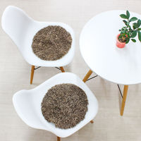 ナチュラルクリンプ ムートンチェアパッド サハラ 円形 サークル ラウンド シートクッション 座布団（直送品）