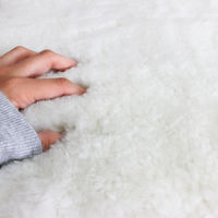 【納期：2～3週間】ムートンフリース ジャパンレーベル 10匹物 マロン 日本製 ムートンラグ リアル ファー マット 裏無し（直送品）