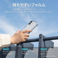 iPhone 17 耐傷・耐衝撃ハイブリッドケース   ブルー 挟み込みシート付 ストラップホール付（直送品）