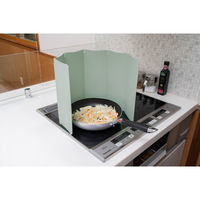 ビーワーススタイル すっきり暮らす油はねガード IH専用 パネル6枚タイプ 日本製 グリーン AB-170020S 1個（直送品）