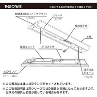 オーム電機 LEDベースライト 逆富士形 20形 3300lm 昼光色 06-5144 1台（直送品）