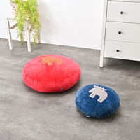 アンファンス クッション moz ドラムクッション Lサイズ 直径60cm ワインレッド 403253 1個（直送品）