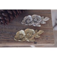 キーストーン 箸置き 9cm アルミフラワー ポピー アルミニウム シルバー 404335 1個（直送品）