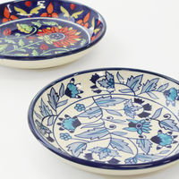 トモ・コーポレーション カレー&パスタ皿 22cm 深皿 プリヤ ストーンウェア ブルーガーデン 407124 1個（直送品）