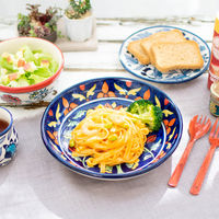 トモ・コーポレーション カレー&パスタ皿 22cm 深皿 プリヤ ストーンウェア サンフラワー 407125 1個（直送品）