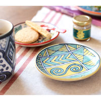 トモ・コーポレーション 豆皿 11.5cm プリヤ ストーンウェア イエロータイル 407138 1個（直送品）