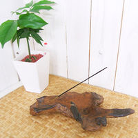 トモ・コーポレーション 香立て チークの根っこトレイ インセンスホルダー 木製 407910 1個（直送品）