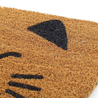 トモ・コーポレーション 玄関マット 屋外兼用 コイヤー 35×60cm セミサークルアニマル ネコA 409802 1個（直送品）