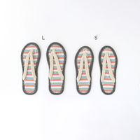 トモ・コーポレーション スリッパ コットンサンダル プレーン ボーダー 2サイズ ハンドメイド ボーダーピンク(L) 423397 1個（直送品）