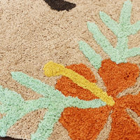 トモ・コーポレーション 玄関マット 45×60cm 室内 ワレアホヌ クリーム 428154 1個（直送品）