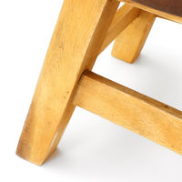 トモ・コーポレーション スツール 座面高25~26cm インディアンフラワー 天然木 433204 1個（直送品）