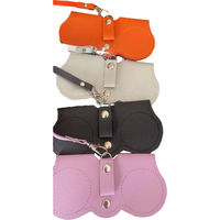 ウィキャン 眼鏡ケース ストラップ付き ソフトメガネケース 持ち運び オレンジ 456641 1個（直送品）