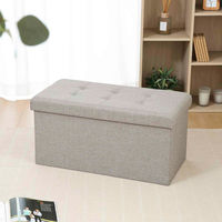 不二貿易 収納スツール ベンチタイプ テーブルにもなる収納スツール グレー 477846 1個（直送品）