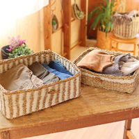 トモ・コーポレーション かご レクタングル ふた付き ストレージ M L 2個組 477903 1個（直送品）