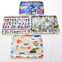 合同会社ビランク トレー RiCONIC 布張り 30cm トレイ ブルー 479585 1個（直送品）