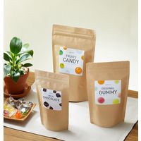 【チャック袋】生産日本社 ラミジップ（R) クラフト・スタンドタイプ KRE-12 チャック下180×横120+底35mm 1袋（50枚入）