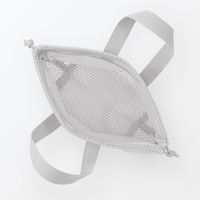 無印良品 立体メッシュ持ち手付き巾着 グレー Ｓ 約２３×８×２３ｃｍ 良品計画