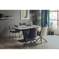 【軒先渡し】東馬 UP シウバ伸長テーブル 幅1800×奥行900×高さ710mm コンクリート調 54688570 1台（直送品）