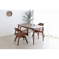 【軒先渡し】東馬 MGN ダイニングテーブル 幅1300×奥行760×高さ720mm ブラウン 54690440 1台（直送品）