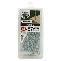 八幡ねじ 木用ねじNP 3.8×57 091804 1セット(130本×2箱)（直送品）