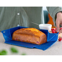 清水産業 洗いやすい たためる焼き型S ブルー 120712 1個（直送品）